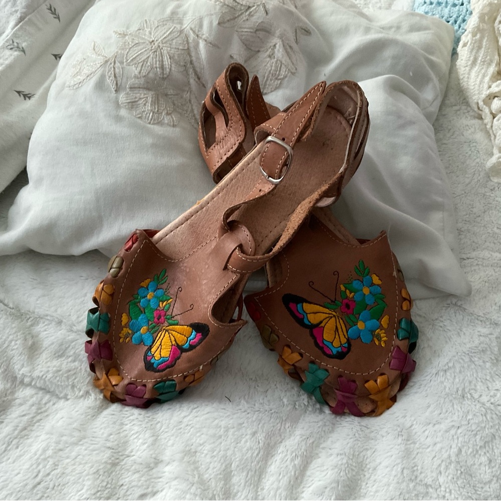 These sandals I have only worn a few times they are from Mexico the size is 8